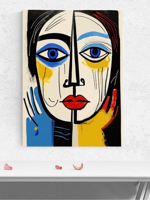 Divided Self, Bölünmüş Benlik Kübizm Sanatsal Poster - Afiş - Dekorasyon