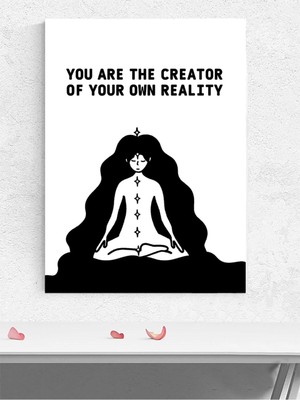 Creator's Reality, Kendi Gerçekliğin Manifest, Olumlama, Mantra, Spiritüel, Meditasyon Poster, Afiş