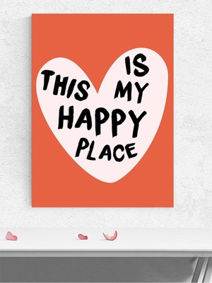 Happy Place, Mutlu Yer Manifest, Olumlama, Mantra, Spiritüel, Meditasyon Poster, Afiş