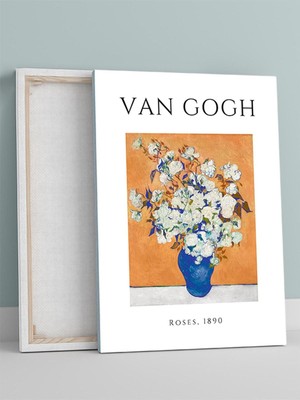 Van Gogh, Roses, Güller, Empresyonizm Sanatsal Kanvas Tablo - Tuval Tablo