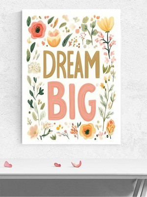 Hayallerin Çiçekleri Kız Bebek Odası Poster, Afiş, Kreş Çocuk Odası Dekorasyon, Yenidoğan Hediye