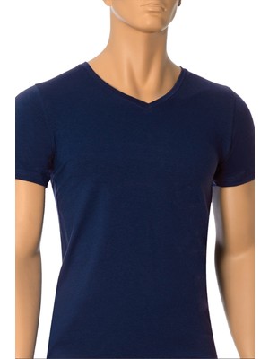 Öts Erkek T-Shirt V Yaka Modal (%47 Modal - %47 Pamuk - %6 Elastan)