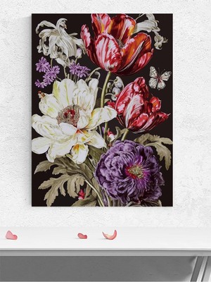 Midnight Bloom, Gece Çiçeklenmesi, Natürmort Poster - Afiş - Dekoratif Duvar Poster