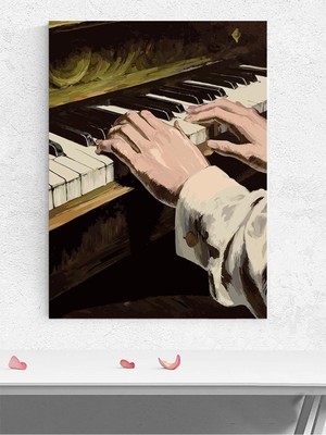 Piano Touch, Piyano Dokunuşu Piyanist Empresyonizm Sanatsal Poster - Afiş - Dekorasyon