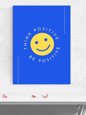 Positive Vibes Only, Olumlu Düşün Motivasyon Poster - Afiş - Ofis, Çalışma Odası Dekorasyon