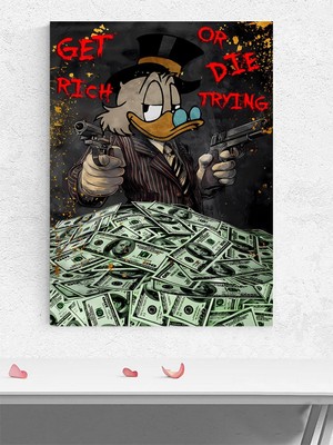 Rich Or Die, Zengin Olmayı Dene, Para, Servet Motivasyon Poster - Afiş,ofis,çalışma Odası Dekorasyon