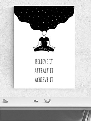 Mindset, Inan ve Başar Motivasyon Poster - Afiş - Ofis, Çalışma Odası Dekorasyon