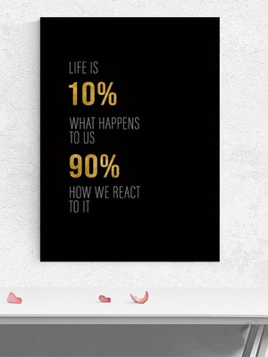 10/90 Rule, Yüzde 10/90 Kuralı Motivasyon Poster - Afiş - Ofis, Çalışma Odası Dekorasyon