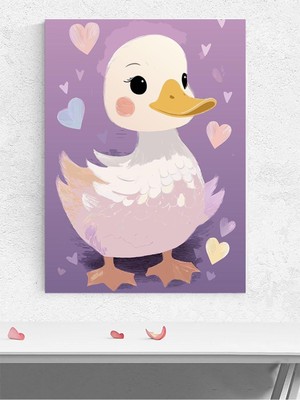 Sevgi Ördeği Kız Bebek Odası Poster, Afiş, Kreş Çocuk Odası Dekorasyon, Yenidoğan Hediye