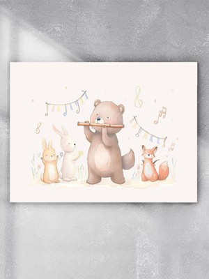 Ormanın Melodisi Bebek Odası Poster, Afiş, Kreş Çocuk Odası Dekorasyon, Yenidoğan Hediye