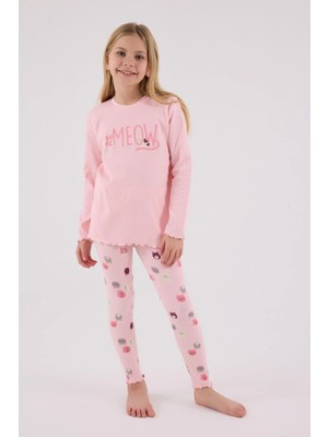 Rolypoly Kız Çocuk Pijama Takım 2-8 Yaş Pembe