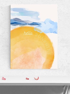 Merhaba Güneş Bebek Odası Poster, Afiş, Kreş Çocuk Odası Dekorasyon, Yenidoğan Hediye