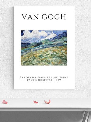 Van Gogh - Panorama Saint Paul Hospital, Hastane Manzarası Sanatsal Poster - Afiş, Dekoratif Duvar