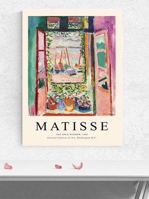 Henri Matisse, The Open Window, Açık Pencere . Sanatsal Poster - Afiş - Dekoratif Duvar Poster