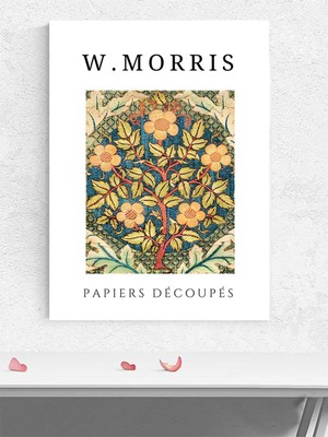 W. Morris Ağaç Desenli Kesme Kağıtları, Art Nouveau Sanatsal Poster, Afiş, Dekoratif Duvar Poster