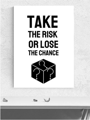 Risk It All, Riski Al Motivasyon Poster - Afiş - Ofis, Çalışma Odası Dekorasyon
