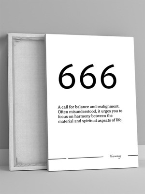 Harmony, 666 Uyum Manifest, Olumlama, Mantra, Spiritüel, Meditasyon Kanvas Tablo - Tuval Tablo