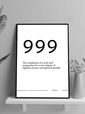 Closure, 999 Kapama Manifest, Olumlama, Mantra, Spiritüel, Meditasyon Çerçeveli Tablo