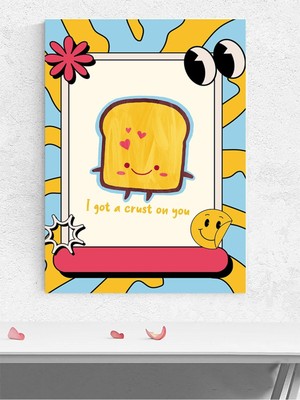 Toast & Romance, Aşık Tost Aşk Pop Art Poster - Afiş - Dekoratif Duvar Poster