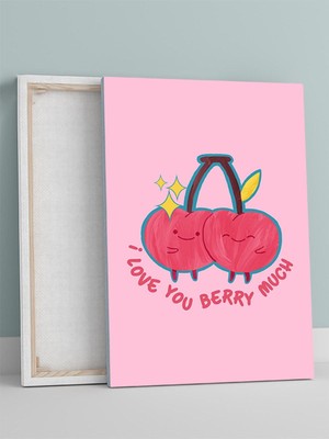 Berry Love,böğürtlen Aşk, Illüstrasyon Kanvas Tablo - Tuval Tablo