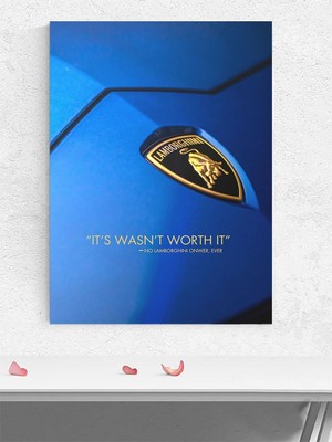 Worth It, Lüks Araba Motivasyon Poster - Afiş - Ofis, Çalışma Odası Dekorasyon