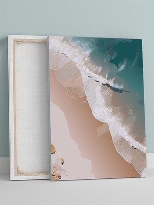 Ocean's Breath, Okyanus Nefesi, Dijital Sanat Deniz Manzaralı Kanvas Tablo - Tuval Tablo