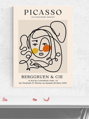 Picasso Les Dejeuners Dessins, Desenli Öğle Yemeği Sanatsal Poster - Afiş - Dekoratif Duvar Poster