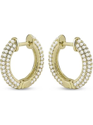 Choice Silver Halka Gümüş Küpe Gold