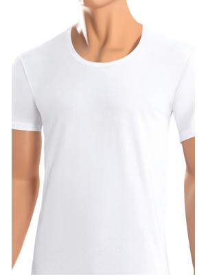 Öts Erkek T-Shirt Açık Yaka Yarım Kollu (%100 Pamuk)