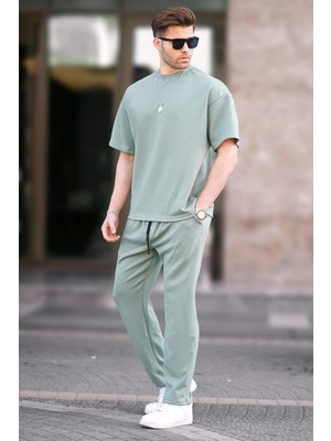 Mint Yeşili Oversize Kısa Kollu Eşofman Takımı 5954