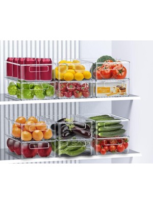 Galerıyo Düzenleyici Organizer 4 Lü Set Şeffaf Renk Saklama Kabı