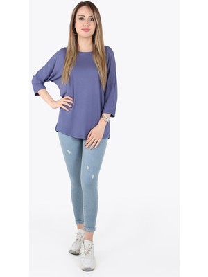 1416-Y Dirsek Kol Düz Bluz