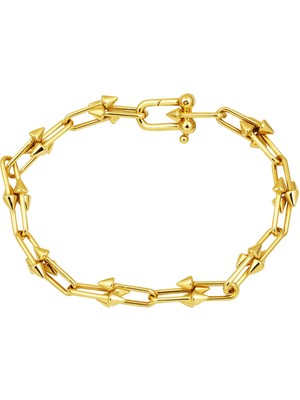 14 Ayar Altın Çivili Tiffany Zincir Bileklik