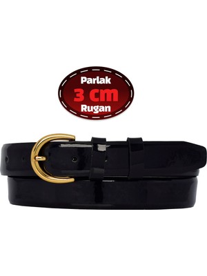 %100 Hakiki Deri, 3 cm Siyah Rugan Klasik Kadın Kemeri, Business, Iş Kadını, Kumaş, Takım KEMERI-R02
