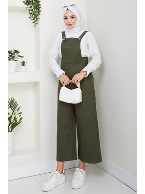 Gülru Cepli Gabardin Tulum 1587 - Haki