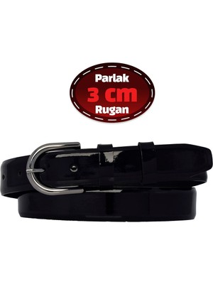 %100 Hakiki Deri, 3 cm Siyah Rugan Klasik Kadın Kemeri, Business, Iş Kadını, Kumaş, Takım KEMERI-R21