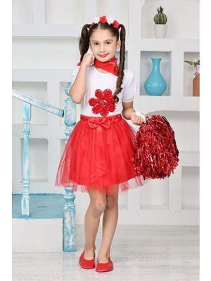 Kız Çocuk Alt Üst Takım 23 Nisan Gösteri Kıyafeti