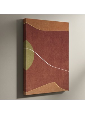 Soyut Minimalist Toprak Tonları Tablosu