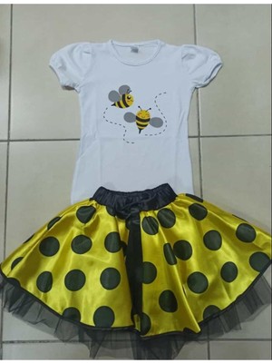 Kız Çocuk Tshirt Etek Takım Gösteri Kıyafeti
