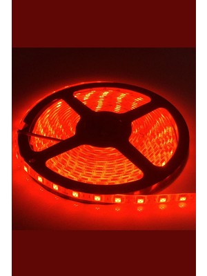 12 Volt Iç Mekan Şerit LED 3 Çipli Kırmızı Metrede 60 LED IP20 (5 Metre)