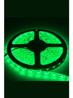12 Volt Iç Mekan Şerit LED 3 Çipli Yeşil Metrede 60 LED IP20 (5 Metre)