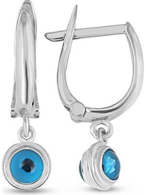 Choice Silver Göz Gümüş Küpe Sallantılı Rodyum