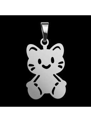 TabiTela 925 Ayar gümüş kolye kedi SM8855
