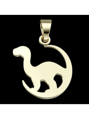 TabiTela 14 ayar altın kolye ucu dinozor GM8613 1 gr