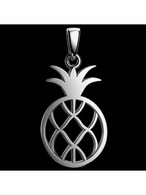 TabiTela 925 Ayar gümüş kolye ananas SM8699