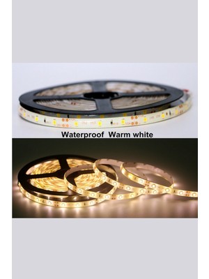 12 Volt 5050 Dış Mekan Şerit LED 3 Çipli Gün Işığı Metrede 60 LED IP65 (5 Metre)