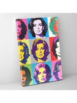 Popcas Andy Warhol Ünlü Portreleri Kanvas Tablo - Ev Dekorasyonu Için Andy Warhol Tablosu