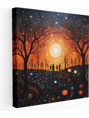 Popcas Yerli Rüyagiller Kanvas Tablo - Yerli Duvar Dekorasyonu Kanvas Duvar Sanatı Göksel Gökyüzleri