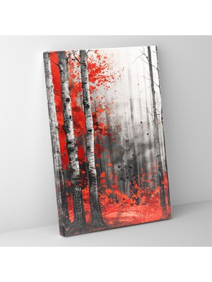 Popcas Ashvin Harrison Melankolik Sonbahar Ormanı Kanvas Tablo - Ashvin Harrison Sonbahar Kanvas Duvar Dekorasyonu