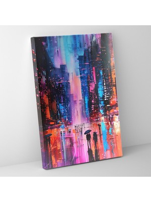 Popcas Ashvin Harrison Duvar Sanatı - Gece Kent Manzarası Kanvas Tablo - Ev Dekorasyonu Için Ashvin Harrison